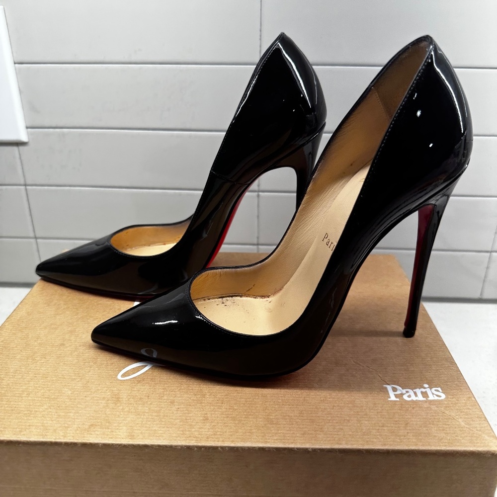 Christian Louboutin Black Patent Leather Heels